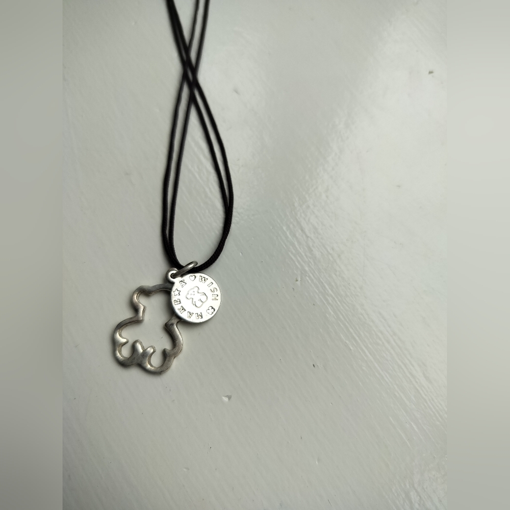 Handcrafted Sterling Silver 925 Bear Tous Cordón Necklace Women's - Picture 6 of 6
